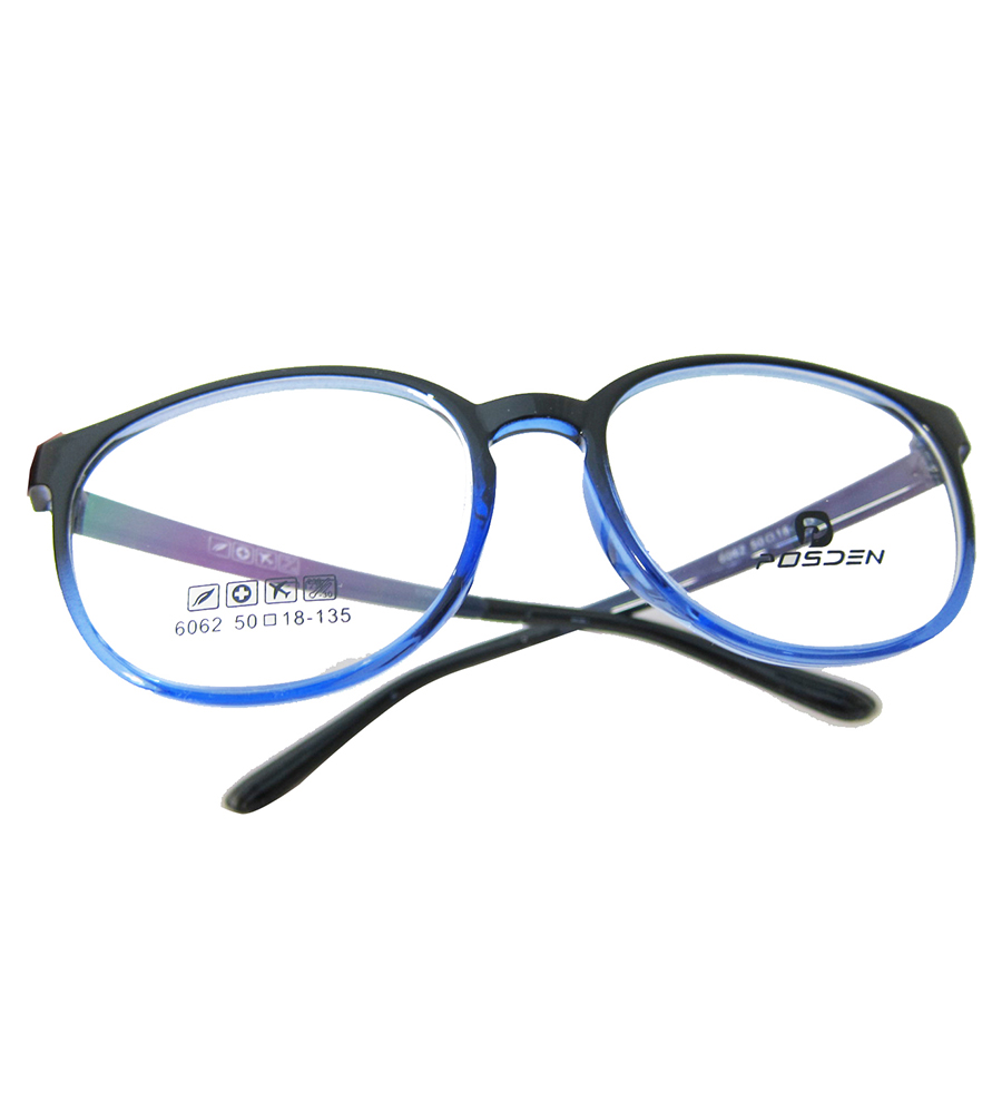 TR90-藍色(亮面)輕盈韓國技術設計眼鏡